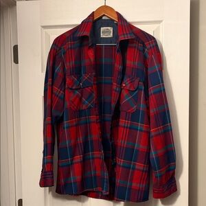 Dry Goods Saucatuck Red and Blue Plaid Casual Button Down Shirt